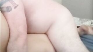 Real couple Missionary fuck he cums inside me--squeaky bed