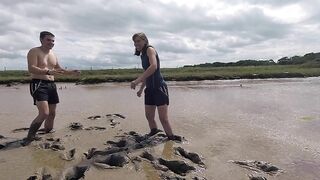 Mud Wrestling--Who Wins, Women or Man!