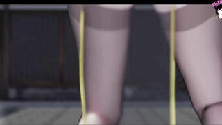 Haku In Sexy Stockings Dancing + Gradual Undressing (3D HENTAI)