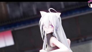 Haku In Sexy Stockings Dancing + Gradual Undressing (3D HENTAI)