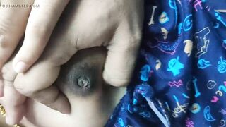 My wife Vaishu's Boobs and nipple press