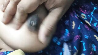 My wife Vaishu's Boobs and nipple press