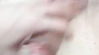 Handjob footjob pussy play in the car and pissing at the end