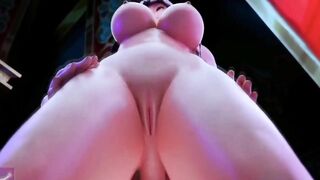 Amber inflates Lisa's Belly with Cum (with sound) 3d animation hentai anime game Genshin Impact