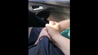 Quick handjob in the car