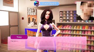 Risky Sex with Stepsister ( Tracy ) in the store - "No Cum" - Game: My Lovely Stepsister