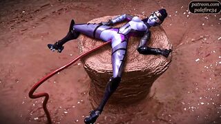 Widowmaker impregnated by squirting tendrils