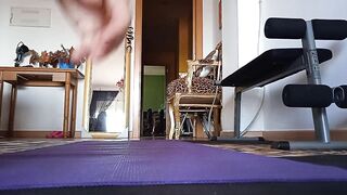 spanish stepmom gets ready for nude yoga