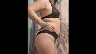 Sexy Pretty Girl Green Hair Fun Excited Milf