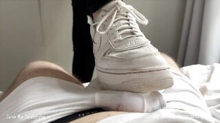 Shoejob with my Nike Air Force Sneakers - Huge cumshot - Full video on my Onlyfans