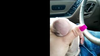 compilation of public cumshots in the car, hand and foot handjobs