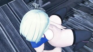 Android 18 is made to be used and fucked by a big hard cock