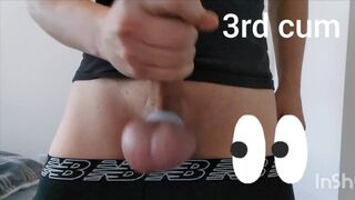 Cumshot Compilation. 3 Cums On The Same Day.