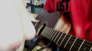 I won't let my husband practice his guitar. Natural tits, funny video POV