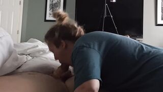 Woke him up by sucking him off and swallowing his load