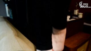 Giantess amature feet stomping (POV trample, foot goddess, small feet, barefeet, POV feet, soles)