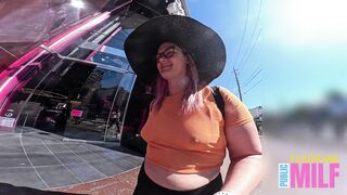 Sheer top and Flashing my Tits in Vegas - Public Flashing MILF