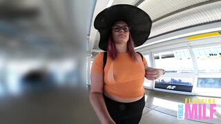 Sheer top and Flashing my Tits in Vegas - Public Flashing MILF