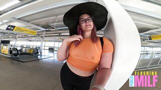 Sheer top and Flashing my Tits in Vegas - Public Flashing MILF