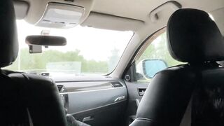 Masturbation in a real taxi