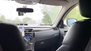 Masturbation in a real taxi