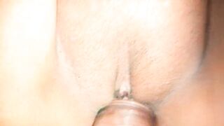 Inserted an iron cock in my loving fuck