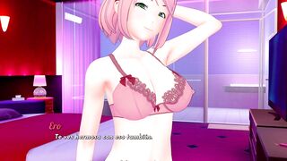 Undressing the beautiful Sakura Haruno - Isekai Brothel