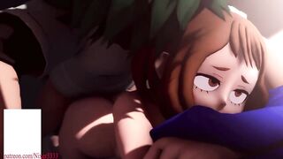 Boku no Hero Academia Ochaco Uraraka x Midoriya Izuku First Sex Hentai