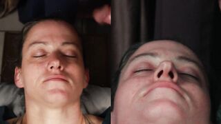 Dirty Dees taking more amateur homemade huge double cum loads to the face