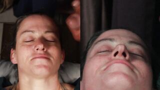 Dirty Dees taking more amateur homemade huge double cum loads to the face