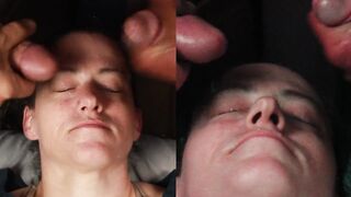 Dirty Dees taking more amateur homemade huge double cum loads to the face