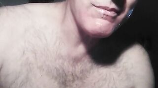 A river of cum erupts from my hard cock