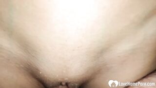 Horny shaved teen lets me record in closeup