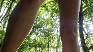 Outdoor nude forest squirt