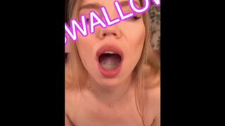 I love swallowing cum