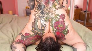 Tattooed MILF Smothers His Face With Big Ass