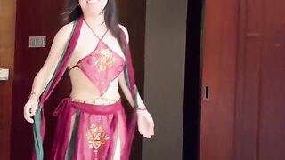 Luluwild in Exotic Belly Dancer Dress Close up Blowjob and Creampie