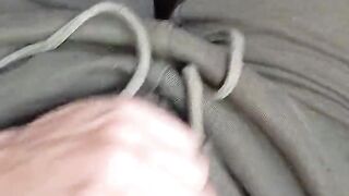 Handjob blowjob and squirting on feet on the bus