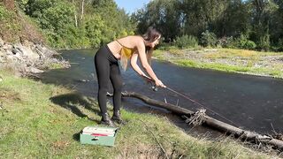 Hot Asian MILF fishing in the River Got Fucked by a Stranger Instead