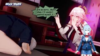 ???????????? whyyyyy? Genshin Impact slut fucks old cock to “help him out” | Yae Miko hentai react