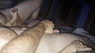 Hotwife enjoys handwork threesome