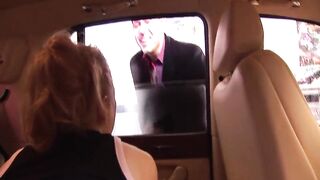 Two Busty Blondes Get Pussies Drilled Deep by Two Guys in the Car After a Test Drive