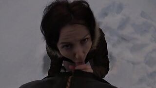 Blowjob in the snow